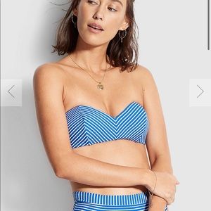 Seafolly - go overboard bandeau bra - cobalt US 6
